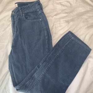 Blue corduroy mom jeans